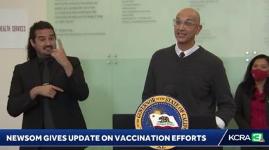 Gov. Newsom talks about state efforts to increase vaccination rates and promote booster shots