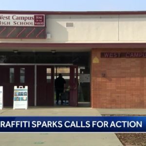 Sacramento school administrator and NAACP respond to racist graffiti attack