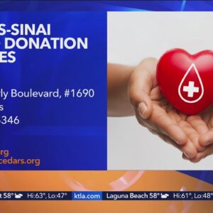 Cedars-Sinai Blood Shortage