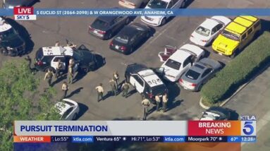 Driver, 2 passengers taken into custody in Anaheim after pursuit