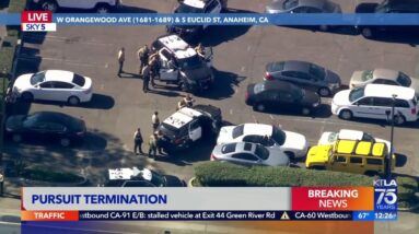 Driver, 2 passengers taken into custody in Anaheim after pursuit