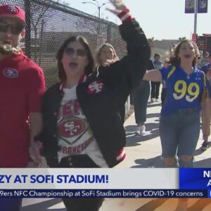 Fans flood SoFi for Rams-49ers matchup