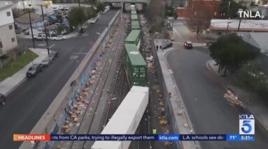 Gov. Newsom visits rail theft site