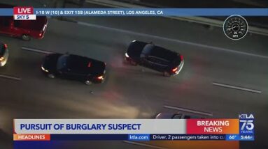 LASD pursues burglary suspect
