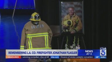 Memorial service held fo fallen L.A. County firefighte