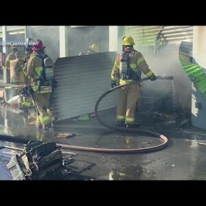 Multiple storage units catch fire in Santa Maria