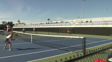 New Arnhold Tennis Center at UCSB hosts first official match