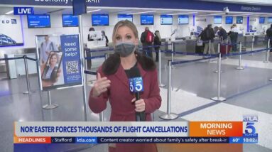 Nor'easter forces thousands of flight cancellations
