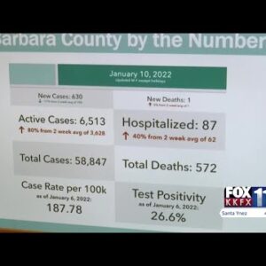 Santa Barbara County public health reports several COVID-related records