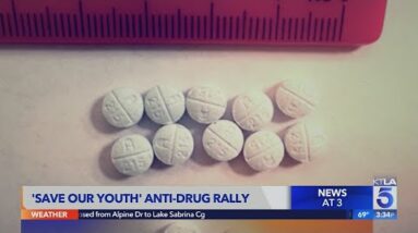 Rally held in Santa Monica against illicit drug sales on Snapchat