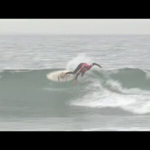 Rincon Classic wraps with chest high waves
