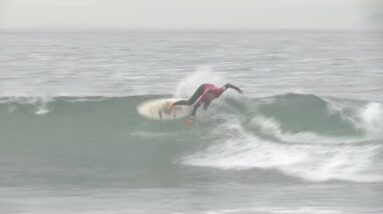 Rincon Classic wraps with chest high waves