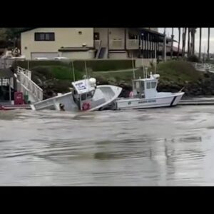 Ventura Harbor Patrol boat sinks during Tsunami advisory