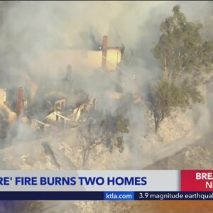 2 homes destroyed, 1 damaged in Whittier brush fire