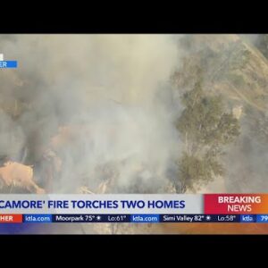 2 homes ‘destroyed,’ 1 damaged in Whittier brush fire