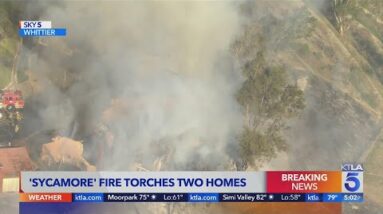 2 homes ‘destroyed,’ 1 damaged in Whittier brush fire