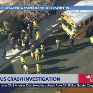 6 hospitalized following school bus crash in Lancaster