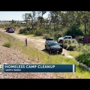 City of Santa Maria cleaning up homeless encampments along riverbed