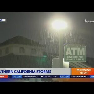 Cold winter storm moves into SoCal