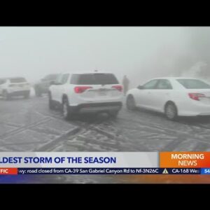 Coldest storm of year brings snow to local mountains