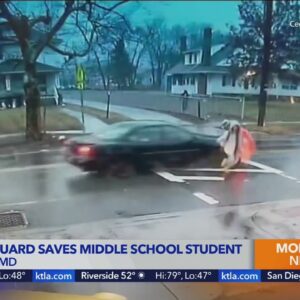 Crossing guard saves middle school student