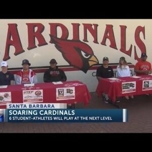 Six Bishop Diego Cardinals sign NLI to play in college including 5 football players