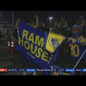 Fans bask in the thrill of a Super Bowl victory in Inglewood