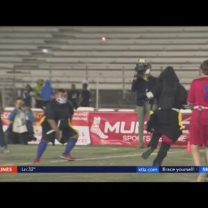 Charity flag football game benefits Los Angeles kids with special needs