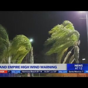 High winds cause traffic hazards in I.E.