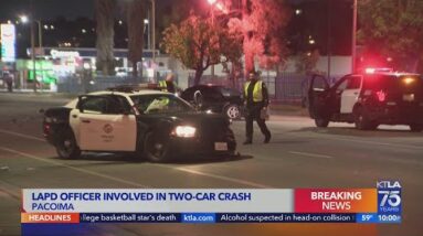 LAPD officer involved in Pacoima crash