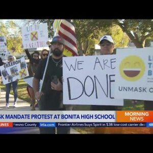 Mask mandate protest held at Bonita High School in La Verne
