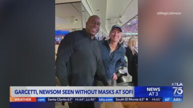 Newsom responds to criticism of maskless photo at SoFi Stadium