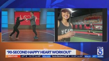 The Camp Transformation Center trainers demonstrate the '90-Second Happy Heart Workout'