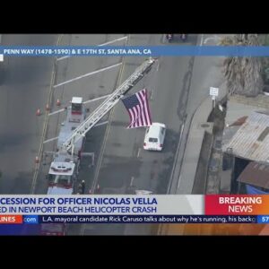 Procession held Huntington Beach officer killed in helicopter crash