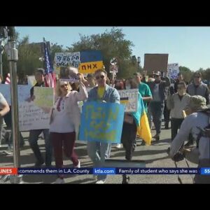 Protesters in L.A. area denounce Russia's actions in Ukraine