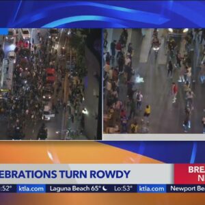 Rams fans celebrate in the streets