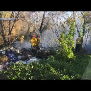 San Luis Obispo City Fire puts out brush fire near homeless encampment