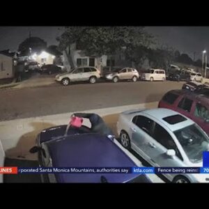Security video captures arsonist setting fire to vehicles in Carson
