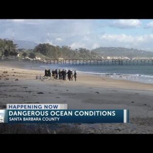 Santa Barbara County water rescue teams search for a reported paddle boarder in distress near ...