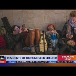 Ukraine residents seek shelter amid Russia's attacks