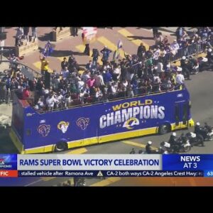 Victory parade, rally held for L.A. Rams