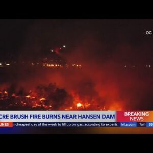 4-acre brush fire contained near Hansen Dam