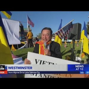 Asian-American community rallies behind Ukraine in Westminster