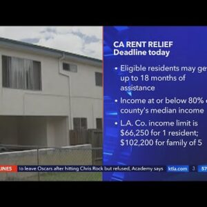 CA rent relief deadline is today