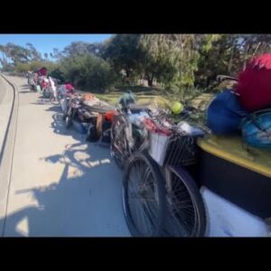 Caltrans crews clearing homeless camps