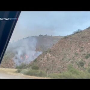 Firefighters on scene of two-acre vegetation fire near Highway 166 near Rockfront Ranch