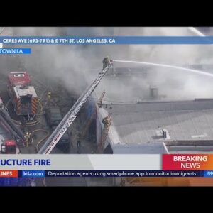 Firefighters battling blaze in downtown L.A.