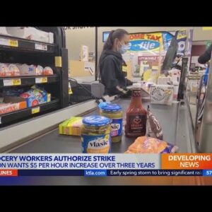 Grocery workers authorize strike