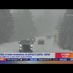 Winter storm brings warnings for motorists on California mountain roads