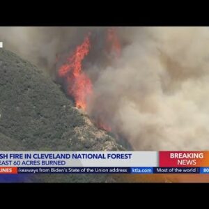 Jim Fire burns in Cleveland National Forest